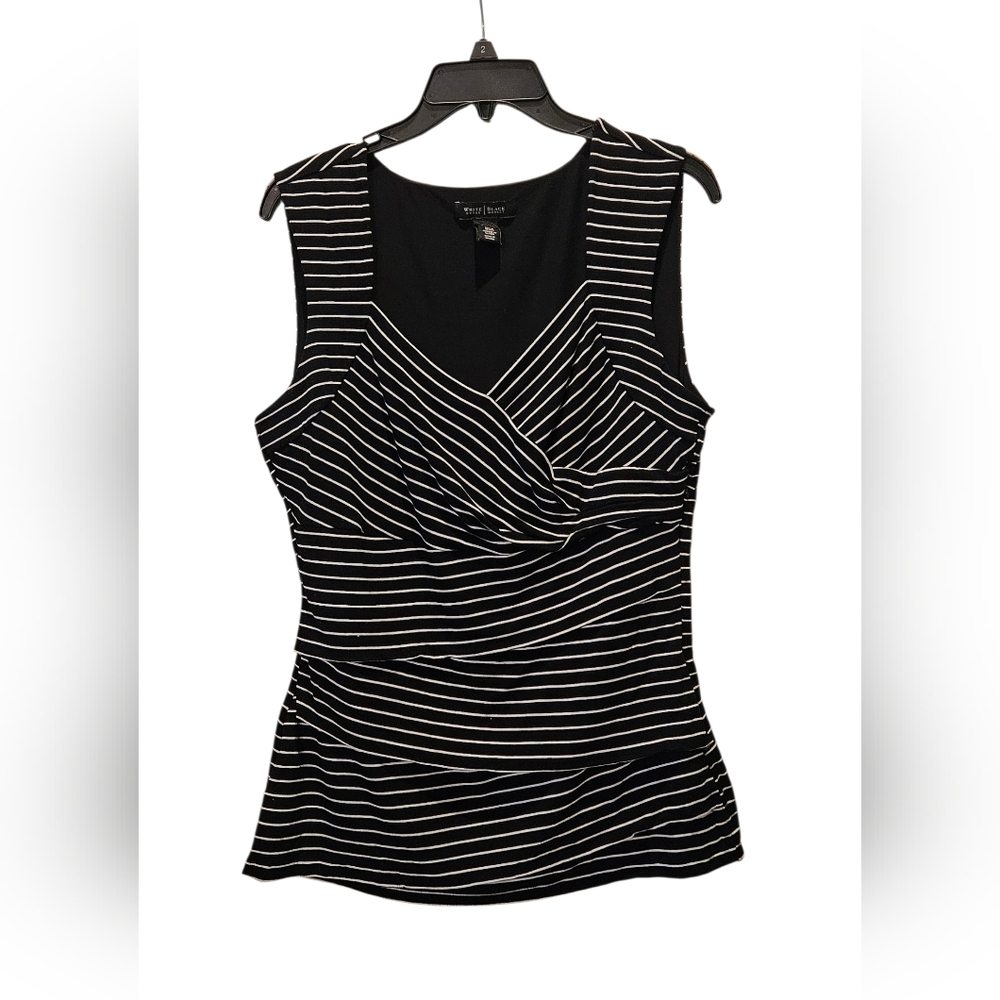 Black and White Striped Blouse